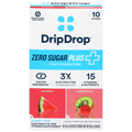 DripDrop Zero Sugar Plus Watermelon & Strawberry Kiwi Drink Mix - 10 ct