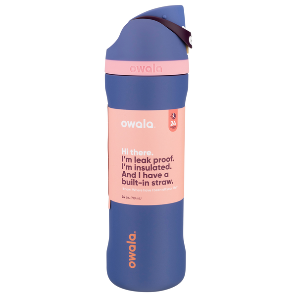 Owala FreeSip Stainless Steel Water Bottle Blue Jay 24 oz