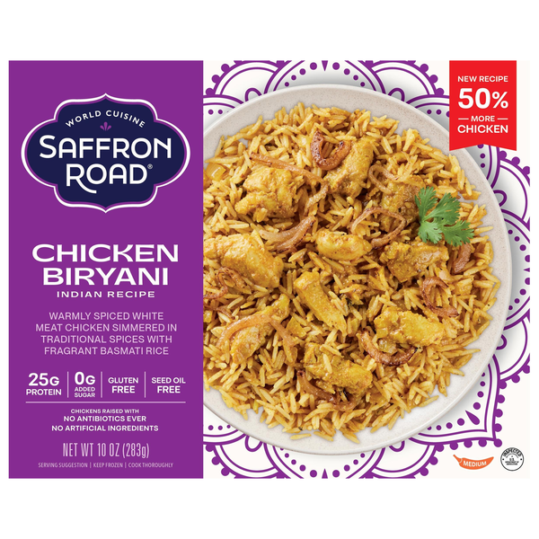 Saffron Road Gluten Free Chicken Biryani with Basmati Rice Frozen Meal