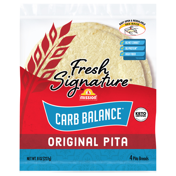 Mission Fresh Signature Carb Balance Original Pita Bread - 4 ct