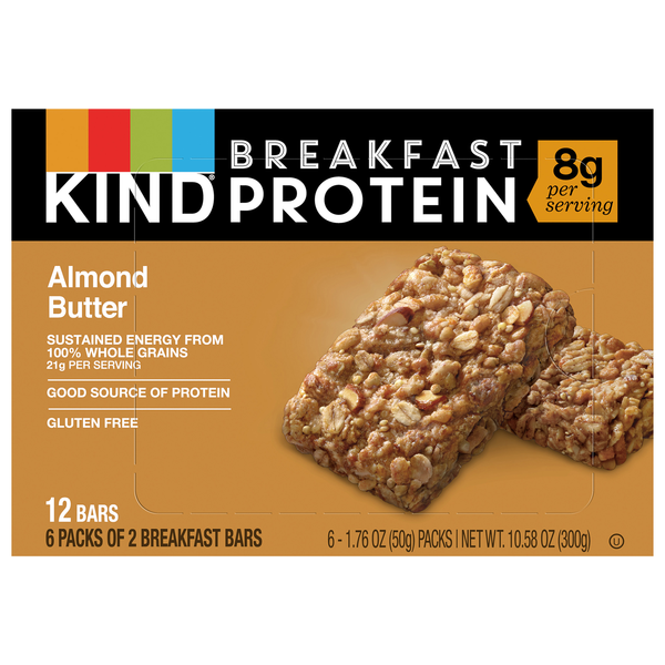 KIND Gluten Free Almond Butter Breakfast Protein Bars - 6 ct