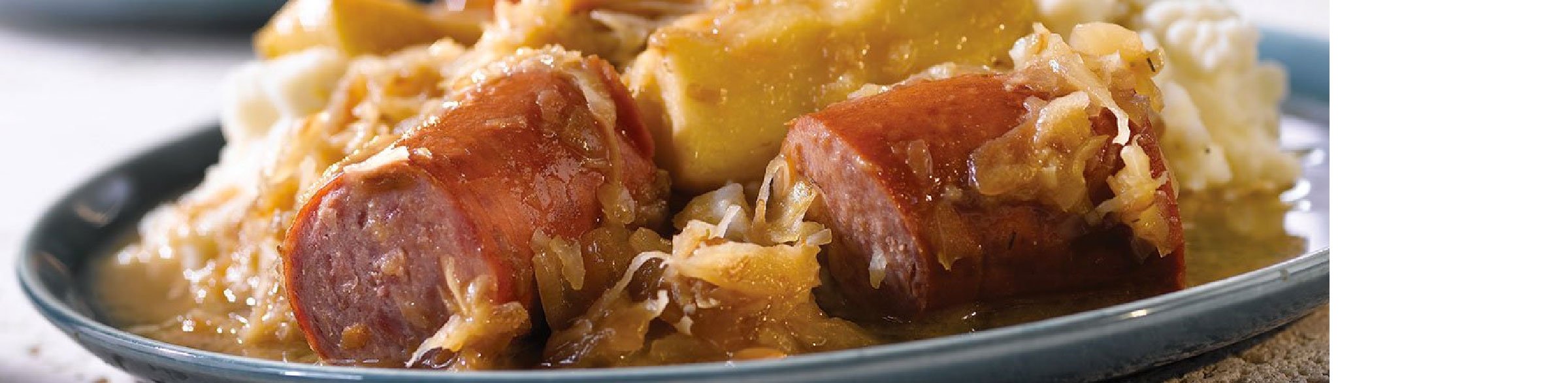 Slow Cooker Kielbasa w/ Apples, Onions and Sauerkraut Recipe