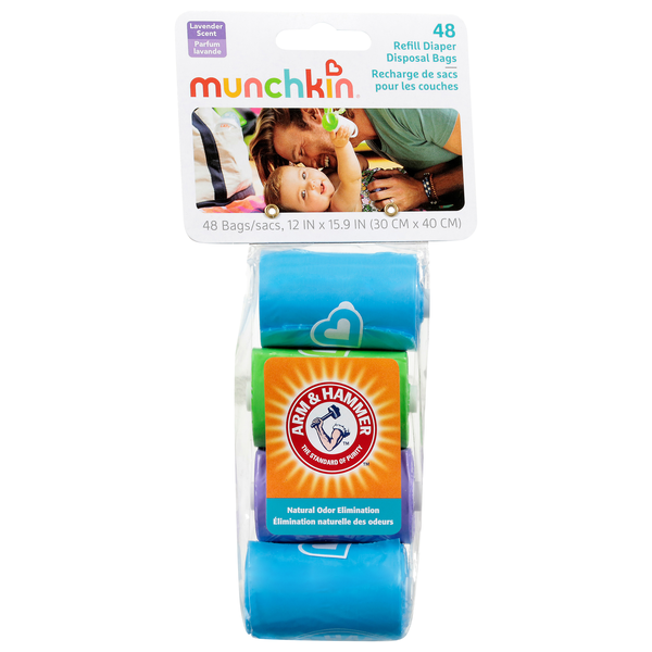 Munchkin Lavender Scent Disposable Diaper Bags Refill