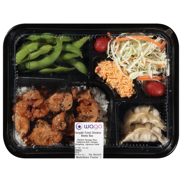 WAGO Teriyaki Fried Chicken Bento Box Cooked