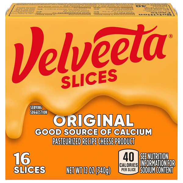 Velveeta Original Cheese Slices - 16 ct