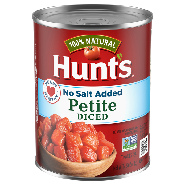 Hunt's 100% Natural No Salt Added Petite Diced Tomatoes