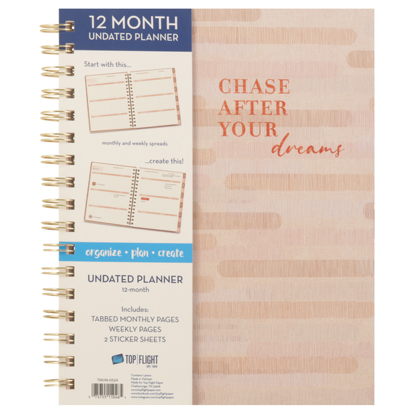 Top Flight 12-Month Undated Planner
