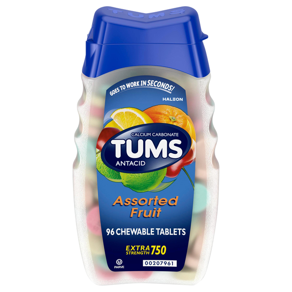 TUMS Assorted Fruit Extra Strength 750 Antacid Tablets