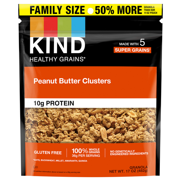 Save on KIND Healthy Grains Granola Peanut Butter Clusters Gluten Free
