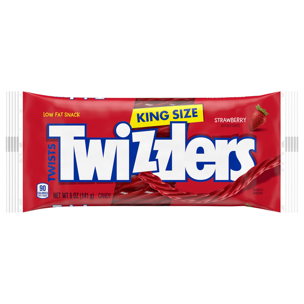 Twizzlers Twists Red Strawberry Licorice Candy King Size