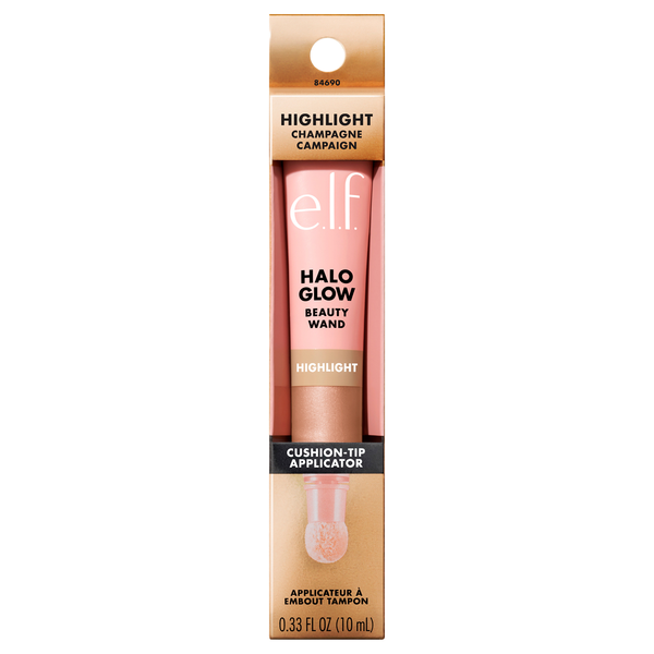 e.l.f. Halo Glow Liquid Highlighter Beauty Wand Champagne Campaign