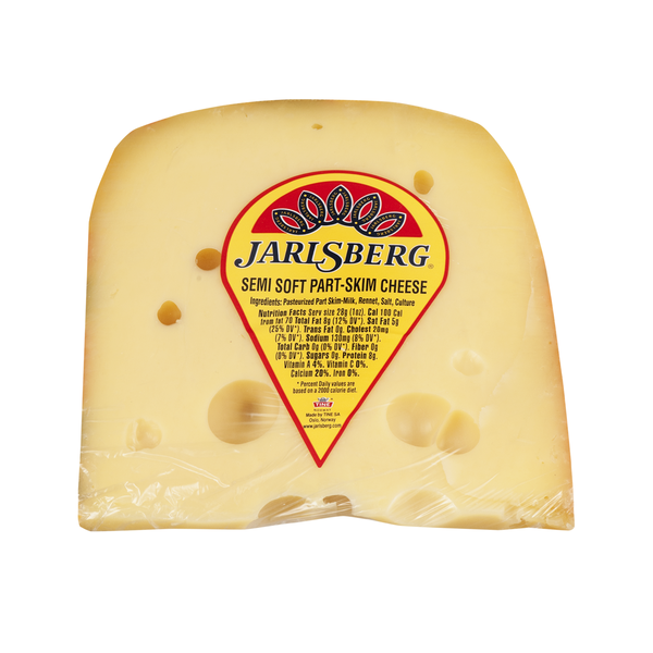 Jarlsberg Semi Soft Part Skim Cheese Wedge