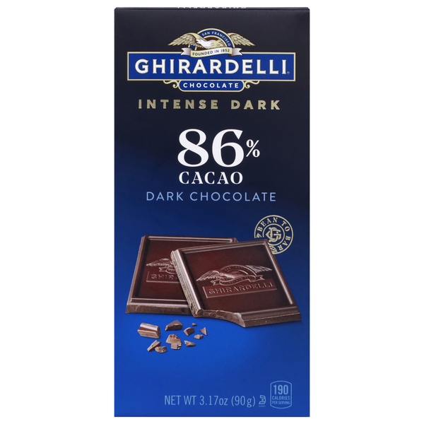 Ghirardelli Intense Dark Chocolate Candy Bar 86% Cacao