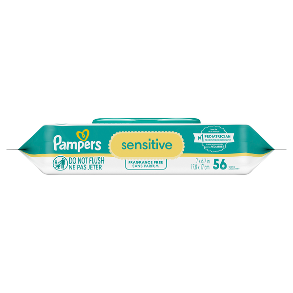 Pampers Sensitive Fragrance Free Baby Wipes Pop-Top