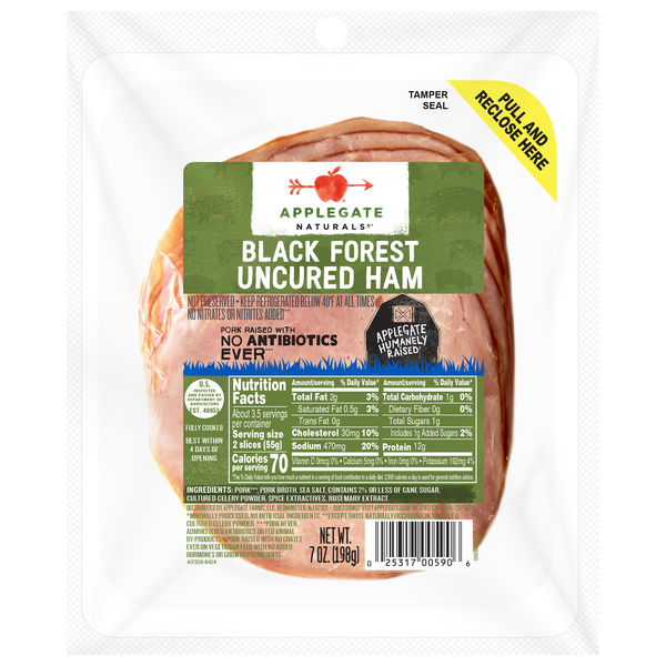Applegate Naturals Uncured Black Forest Ham Sliced