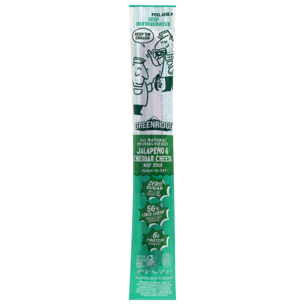 Greenridge Naturals Jalapeno & Cheddar Cheese Beef Stick