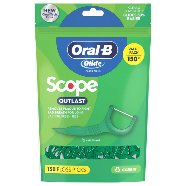 Oral-B Glide Scope Outlast Flavor Floss Picks Value Pack