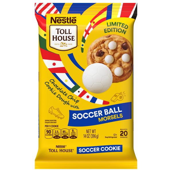 Nestle Toll House Soccer Ball Morsel Chocolate Chip Cookie Dough