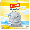 Glad ForceFlex Febreze Fresh Clean 13 Gallon Tall Kitchen Drawstring Bags