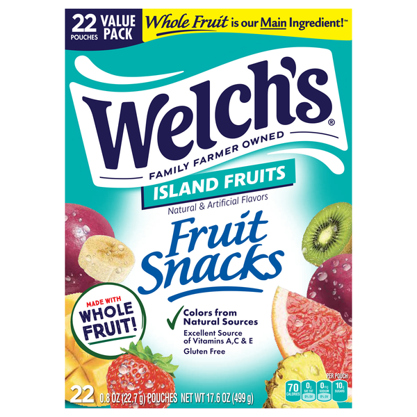 Welch's Fruit Snacks Island Fruits - 22 ct