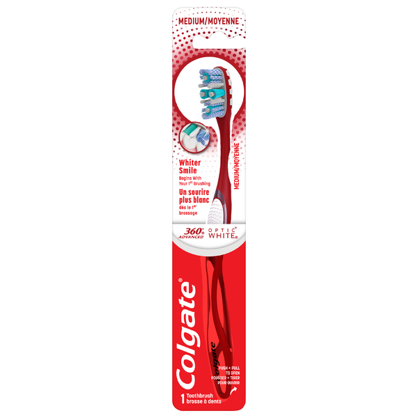 Colgate Optic White 360 Advanced Toothbrush Medium
