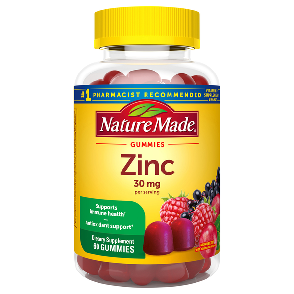 Nature Made Extra Strength Zinc 30 mg Gummies Mixed Berry