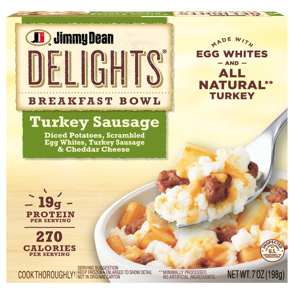 Jimmy Dean Delights Turkey Sausage Breakfast Bowl Frozen Meal