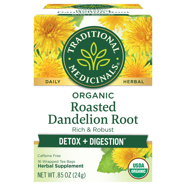 Traditional Medicinals Organic Roasted Dandelion Root Herbal Tea Bags