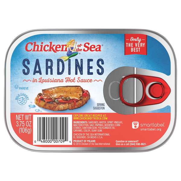 Save on Chicken of the Sea Sardines in Louisana Hot Sauce Order Online