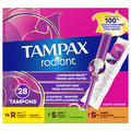 Tampax Radiant Unscented Regular-Super-Super Plus Tampons