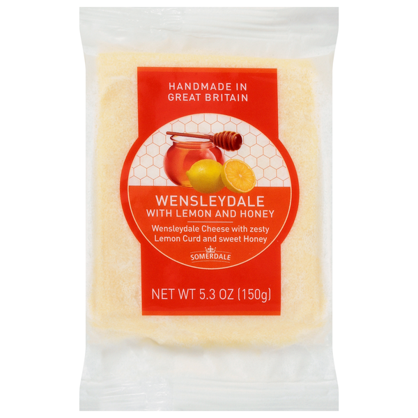 Somerdale Imported Wensleydale Cheese with Lemon & Honey Wedge