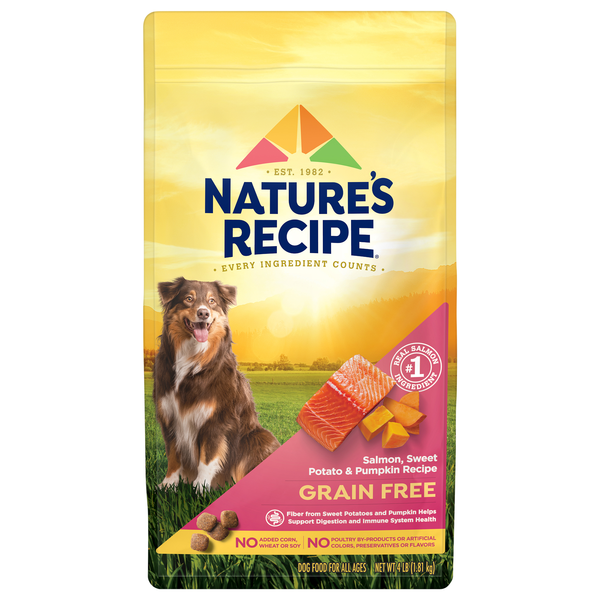 Nature's Recipe Grain Free Salmon Sweet Potato Pumpkin Adult Dry Dog Food