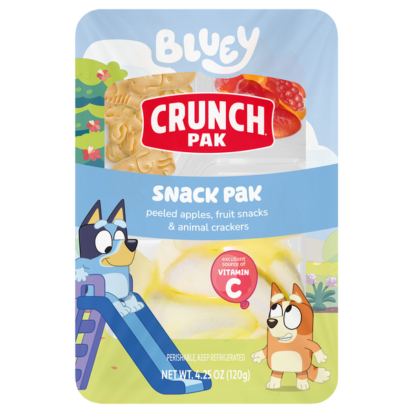 Crunch Pak Bluey Peeled Apple Slices Fruit Snacks & Animal Cracker Snackers