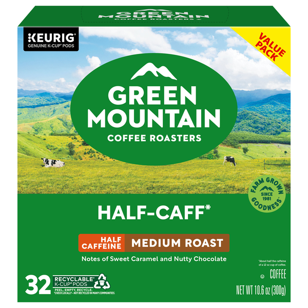 Green Mountain Half-Caff Medium Roast K-Cup Coffee Pods