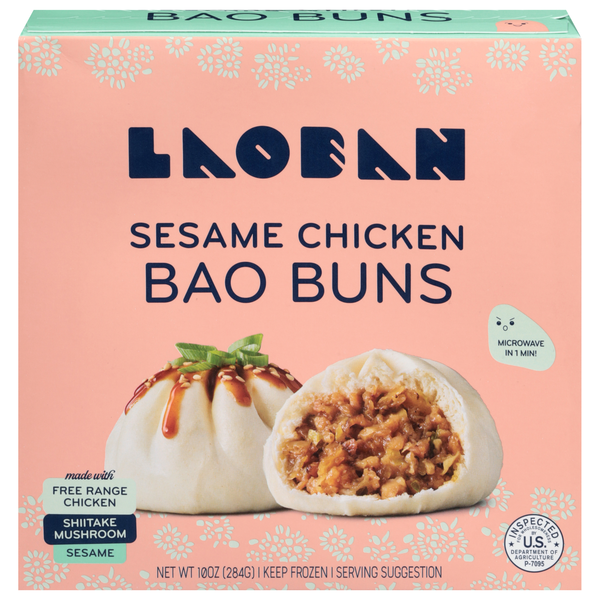 Laoban Sesame Chicken Bao Buns Frozen