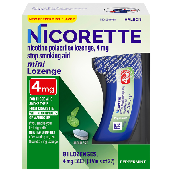 Nicorette Peppermint 4mg Lozenges
