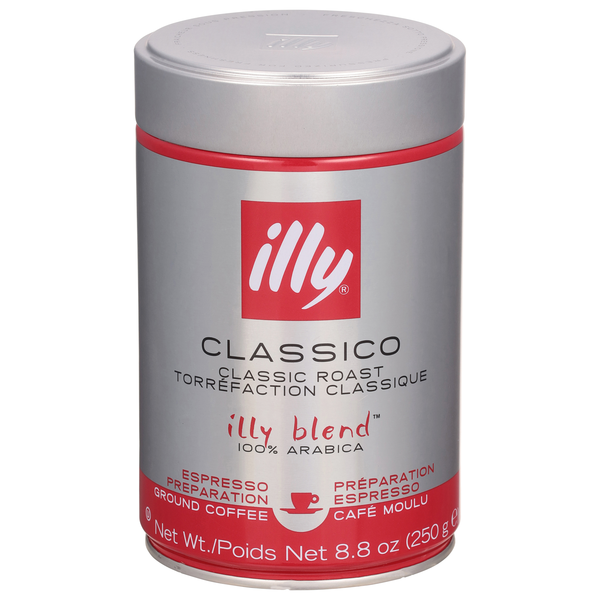 Illy Classico Espresso Classic Roast Ground Coffee
