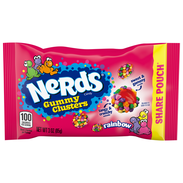 Nerds Rainbow Gummy Clusters Candy Share Pouch
