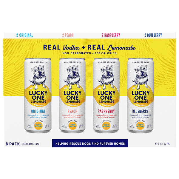 Lucky One Vodka Lemonade Cocktail Variety Pack - 8 pk