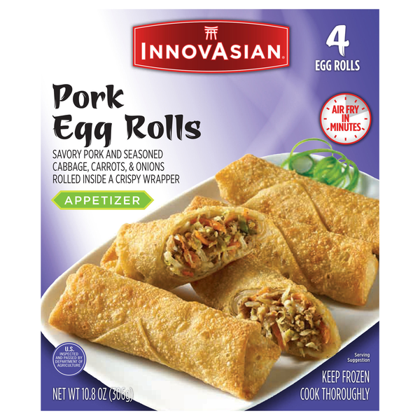 InnovAsian Pork Egg Rolls - 4 ct Frozen
