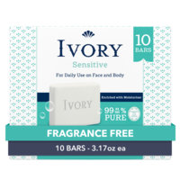 Ivory Sensitive Gentle Soap Bar - 10 ct