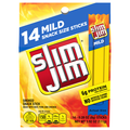 Slim Jim Mild Protein Smoked Snack Size Meat Sticks - 14 ct