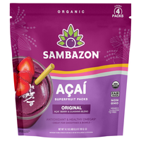 Sambazon Organic Original Blend Acai Superfruit Packs - 4 ct Frozen