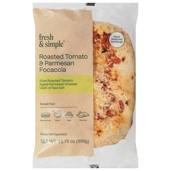Fresh & Simple Roasted Tomato & Parmesan Focaccia Refrigerated