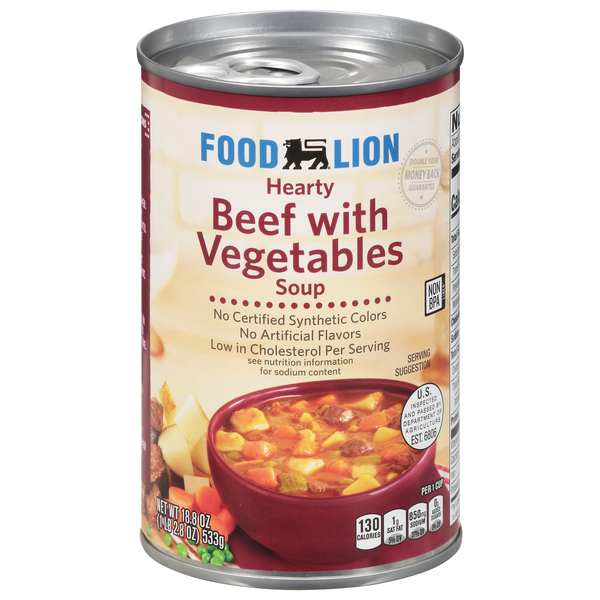 Food Lion Hearty Beef with Vegetables Soup