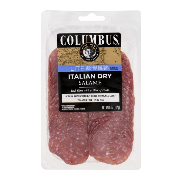 Columbus Lite Italian Dry Salame Sliced