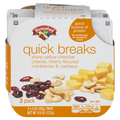 Hannaford Quick Breaks Sharp Yellow Cheddar Cheese Cranberries & Cashews