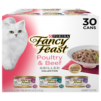 Fancy Feast Grilled Collection Poultry & Beef Variety Wet Cat Food - 30 ct