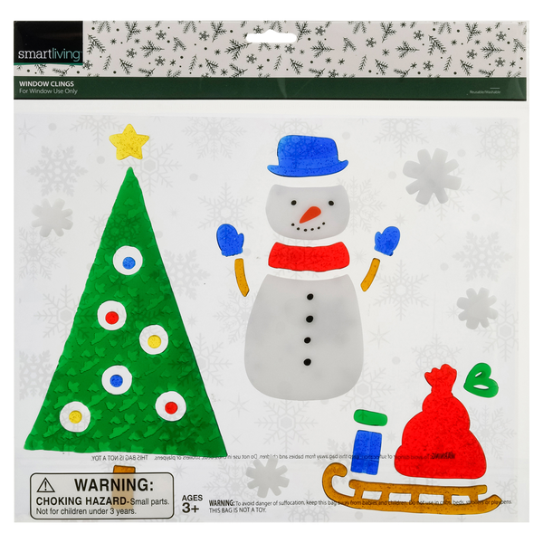 Save on Smart Living Holiday Window Clings Snowman Order Online