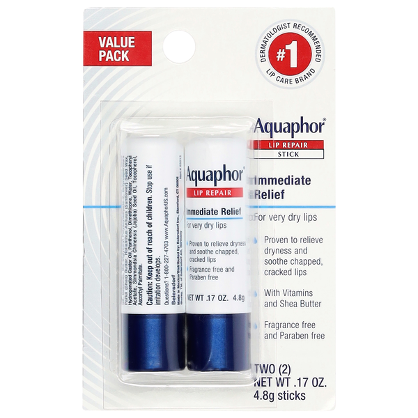 Aquaphor Lip Repair Stick - 2 ct